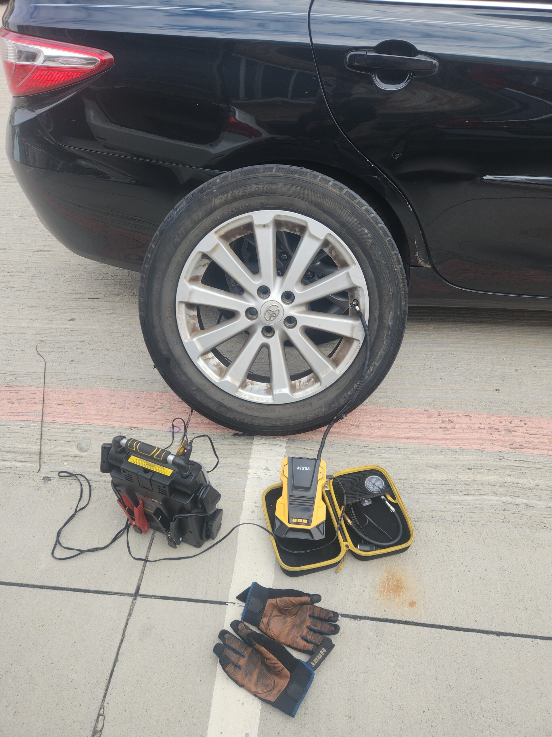 flat tire change pearland
